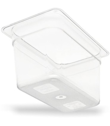 San Jamar Food Pan - Cold 1/4 Size - 6" Depth - Clear