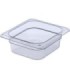 San Jamar Food Pan - Cold 1/6 Size - 2.5" Depth - Clear