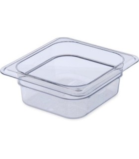 San Jamar Food Pan - Cold 1/6 Size - 2.5" Depth - Clear