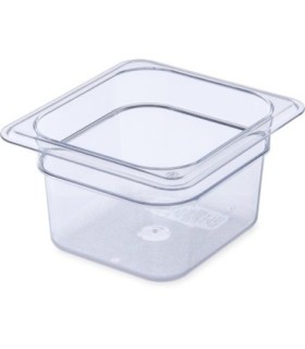 San Jamar Food Pan - Cold 1/6 Size - 4" Depth - Clear