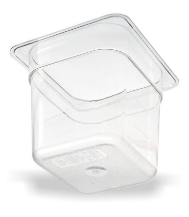 San Jamar Food Pan - Cold 1/6 Size - 6" Depth - Clear