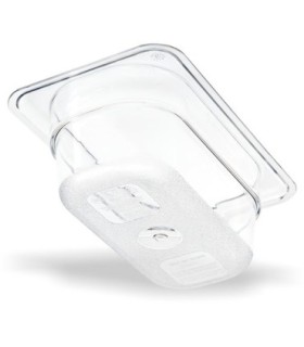 San Jamar Food Pan - Cold 1/9 Size - 2.5" Depth - Clear