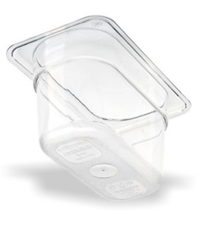San Jamar Food Pan - Cold 1/9 Size - 4" Depth - Clear