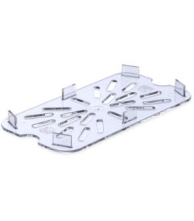 San Jamar Food Pan - Cold Drain Tray 1/4 Size - Clear