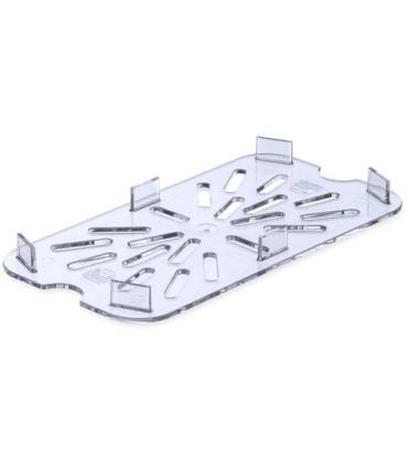 San Jamar Food Pan - Cold Drain Tray 1/4 Size - Clear