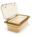 San Jamar Food Pan - Hot 1/3 Size - 4" Depth - Amber