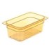 San Jamar Food Pan - Hot 1/4 Size - 4" Depth - Amber