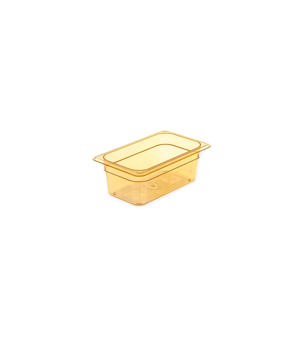 San Jamar Food Pan - Hot 1/4 Size - 4" Depth - Amber