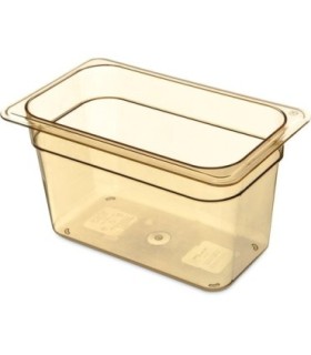 San Jamar Food Pan - Hot 1/4 Size - 6" Depth - Amber