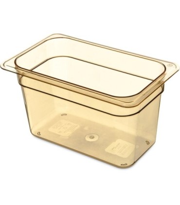 San Jamar Food Pan - Hot 1/4 Size - 6" Depth - Amber