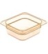 San Jamar Food Pan - Hot 1/6 Size - 2.5" Depth - Amber