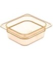 San Jamar Food Pan - Hot 1/6 Size - 2.5" Depth - Amber
