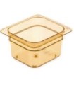 San Jamar Food Pan - Hot 1/6 Size - 4" Depth - Amber