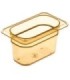 San Jamar Food Pan - Hot 1/9 Size - 4" Depth - Amber
