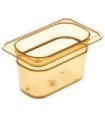 San Jamar Food Pan - Hot 1/9 Size - 4" Depth - Amber