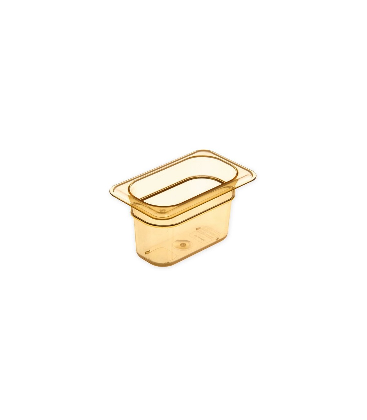 San Jamar Food Pan - Hot 1/9 Size - 4" Depth - Amber