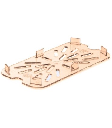 San Jamar Food Pan - Hot Drain Tray 1/4 Size - Amber
