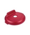 Rubbermaid FG2017740 Final Sale: Brute Lid w/Hole Bottles/Cans 32G - Red, Price Per EA