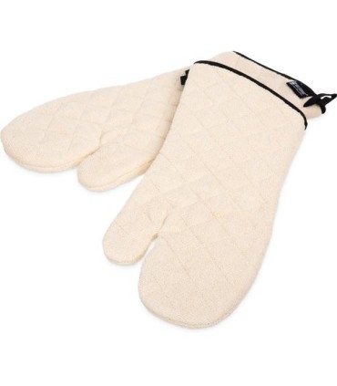 San Jamar Terry Oven Mitts w/Steam Barrier -17"- Natural