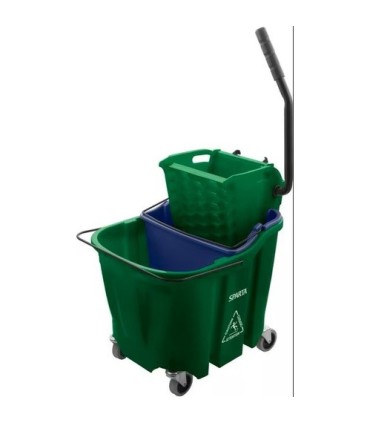 San Jamar Mopping Combo - Sidepress 35qt w/Dirty Bk - Green