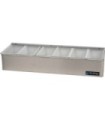 San Jamar Garnish Tray - Non-Chilled - (6) 1 Pt w/Plex Lids