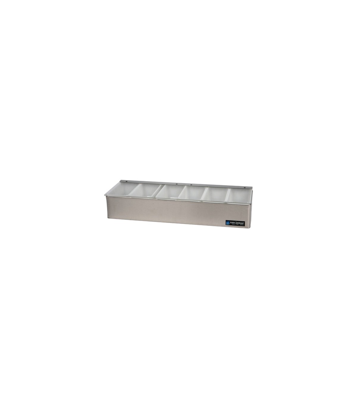 San Jamar Garnish Tray - Non-Chilled - (6) 1 Pt w/Plex Lids