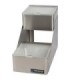 San Jamar Stepped w/Notched Lids-(2)1 Qt w/Individual Notch Lid