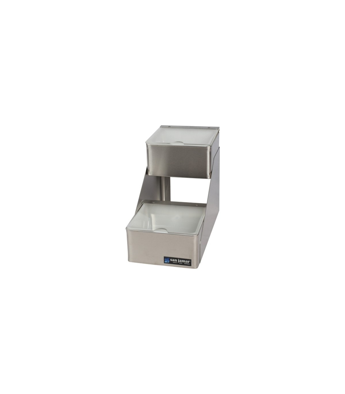 San Jamar Stepped w/Notched Lids-(2)1 Qt w/Individual Notch Lid