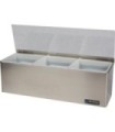 San Jamar EZ-Chill Garnish Center - (3) 1 Qt w/Plex Lids