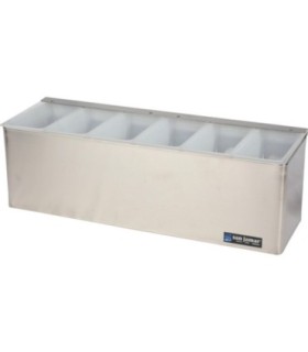 San Jamar EZ-Chill Garnish Center - (6) 1 Pt w/Plex Lids