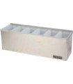 San Jamar EZ-Chill Garnish Center - (6) 1 Pt w/Plex Lids