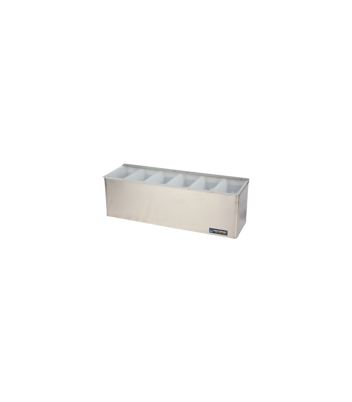 San Jamar EZ-Chill Garnish Center - (6) 1 Pt w/Plex Lids