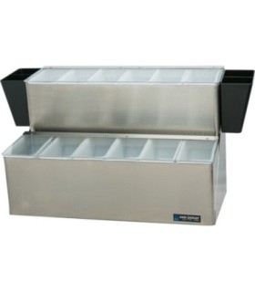 San Jamar EZ-Chill Ultimate Garnish Center -(3)Qt(12)Pt(2)Liners
