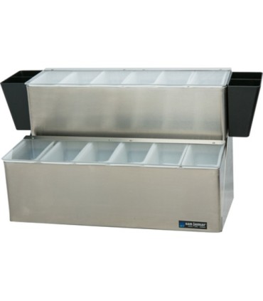 San Jamar EZ-Chill Ultimate Garnish Center -(3)Qt(12)Pt(2)Liners