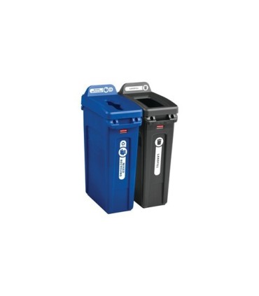Rubbermaid FG2018391 Final Sale: Label-Waste Kit"F"Asst Horizontal-White, Price Per PK - FG2018391 -  - [unit price]