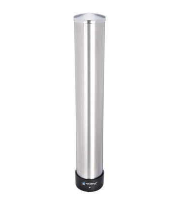 San Jamar Stainless Steel-Pull-Type Bev Cup Dispenser - 6-10oz