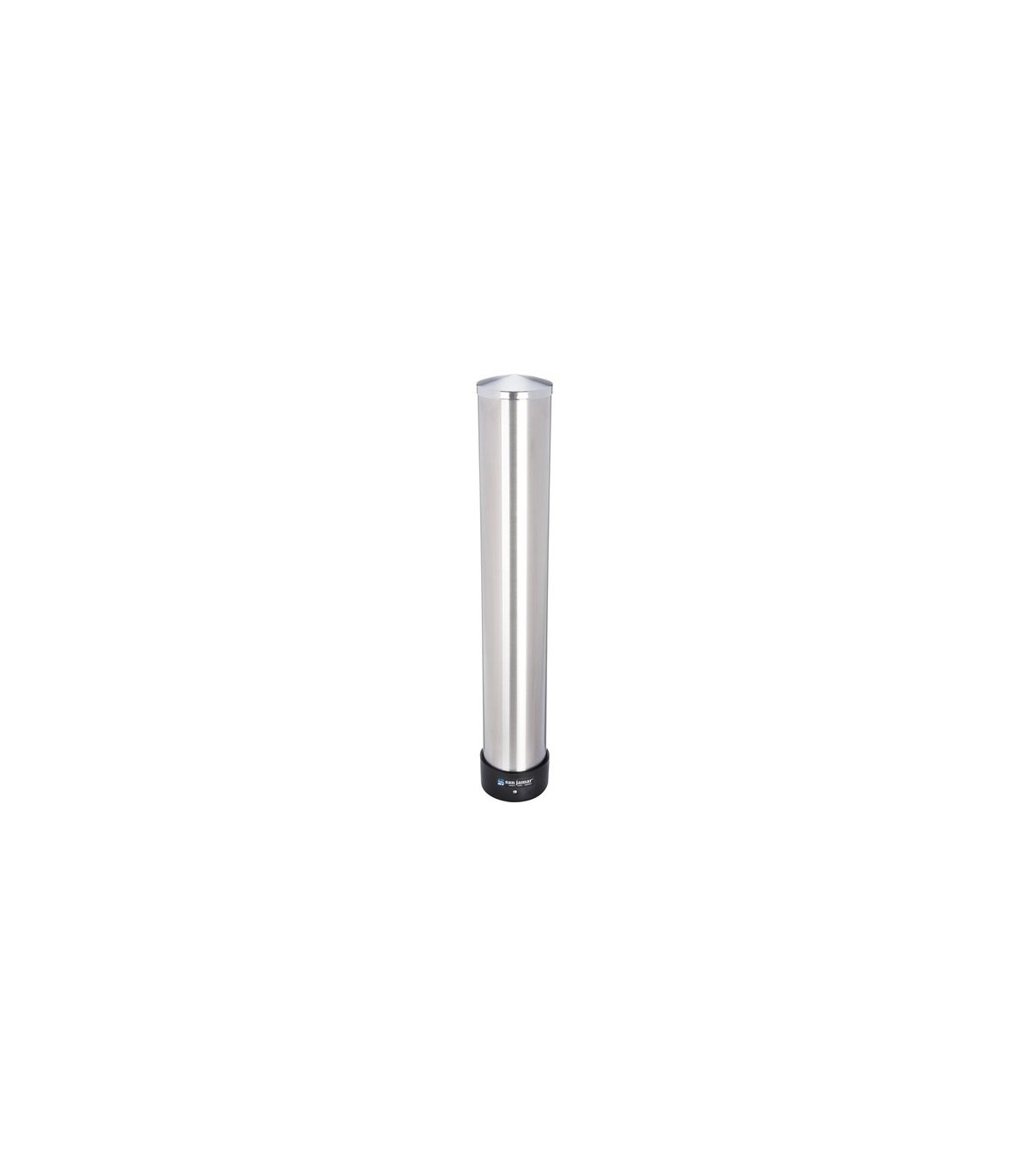 San Jamar Stainless Steel-Pull-Type Bev Cup Dispenser - 6-10oz