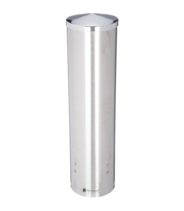San Jamar Large Pull-Type Water Cup Dispenser - Stainless Steel
