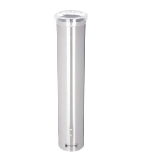 San Jamar Small Pull-Type Disp-Cone 3-4.5oz/Flat 3-5oz-SS Steel