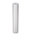 San Jamar Small Pull-Type Disp-Cone 3-4.5oz/Flat 3-5oz-SS Steel