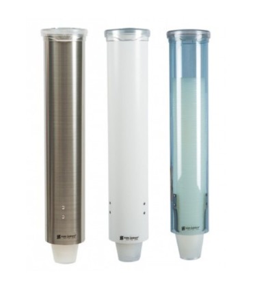 San Jamar Small Pull-Type Disp.-Cone 3-4 1/2oz/Flat 3-5oz-White