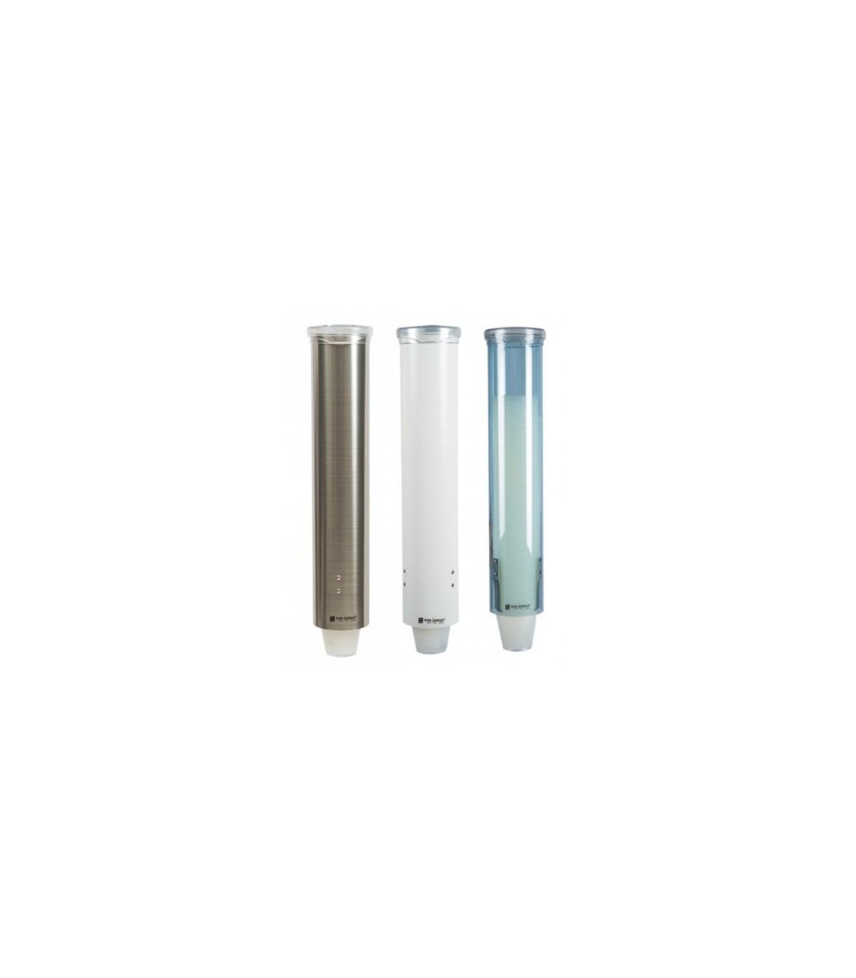 San Jamar Small Pull-Type Disp.-Cone 3-4 1/2oz/Flat 3-5oz-White