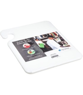 San Jamar Cut-N-Carry Cutting Board - White