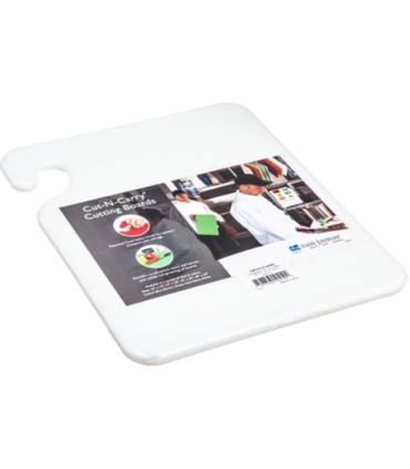 San Jamar Cut-N-Carry Cutting Board - White