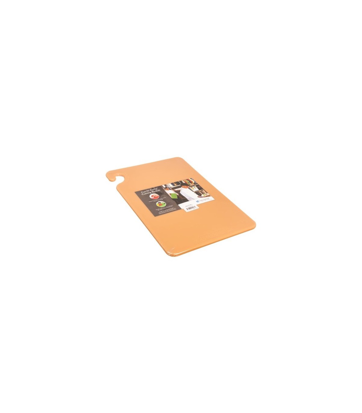 San Jamar Cut-N-Carry Color Cutting Board - Brown