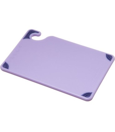 San Jamar Allergen Saf-T-Zone Cutting Board w/Saf-T-Grip- Purple