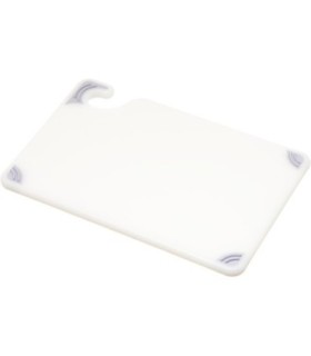 San Jamar Cutting Boards - Saf-T-Grip Bar Board - White