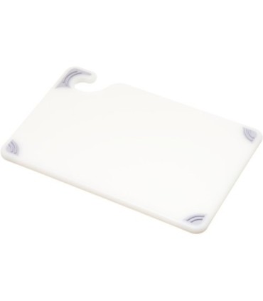 San Jamar Cutting Boards - Saf-T-Grip Bar Board - White