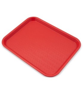 San Jamar Food Tray - Cafe 10x14" 24/cs - Red