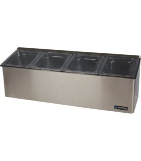 San Jamar EZ-Chill Self Center-(4)1/6 Pan(2)Flex Lids(1)Liner